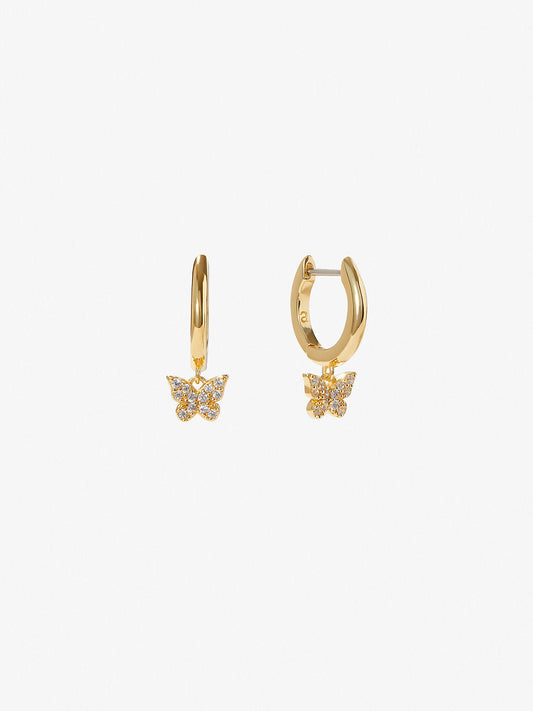 Ana Luisa Jewelry Earring Drop Butterfly Earrings Papillon Silver