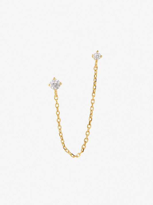 Ana Luisa Jewelry Earring Small Hoops Chain Earring Belle Silver