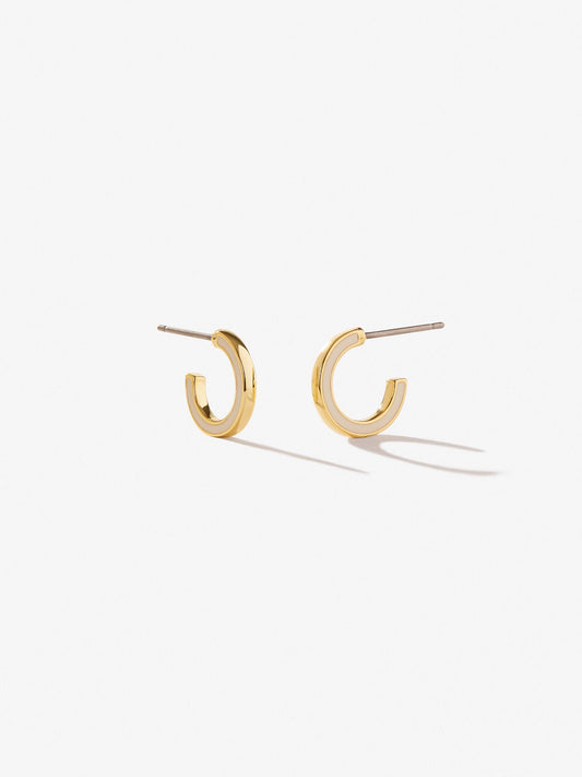 Ana Luisa Jewelry Earring Small Hoops Mini Hoop Earrings Cori White Gold