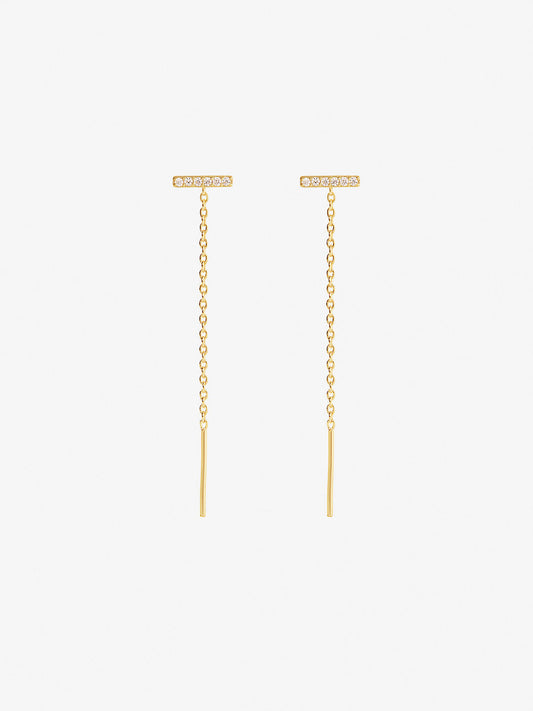 Ana Luisa Jewelry Earring Statement Threader Earrings Lilou Silver