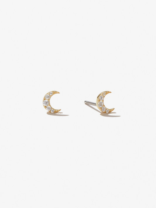 Ana Luisa Jewelry Earrings Studs Crescent Moon Earrings Lune Silver