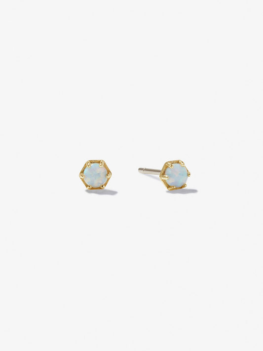 Ana Luisa Jewelry Earring Stud Opal Stud Earrings Halle Opal Silver