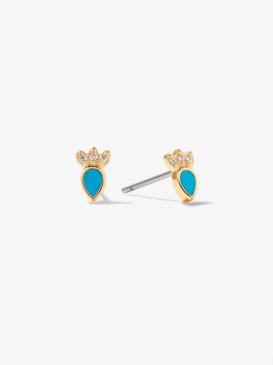 Ana Luisa Jewelry Earring Stud Turquoise Earrings Lukas Silver