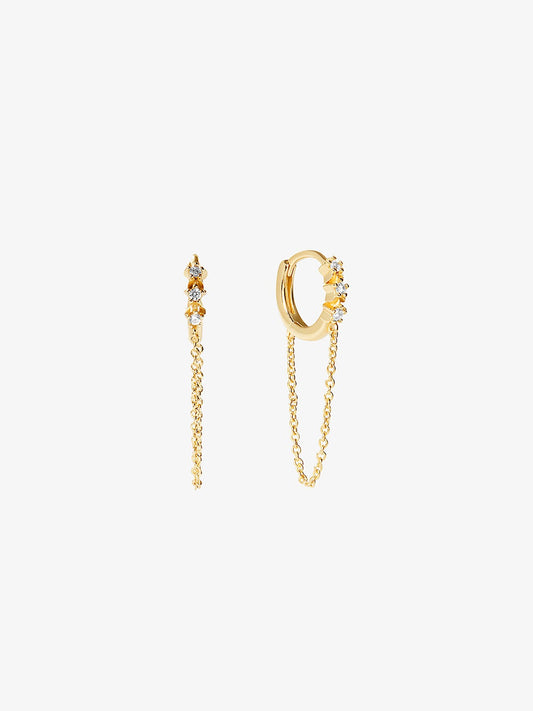 Ana Luisa Jewelry Earrings Drop Earrings Chain Earrings Sparkle Silver