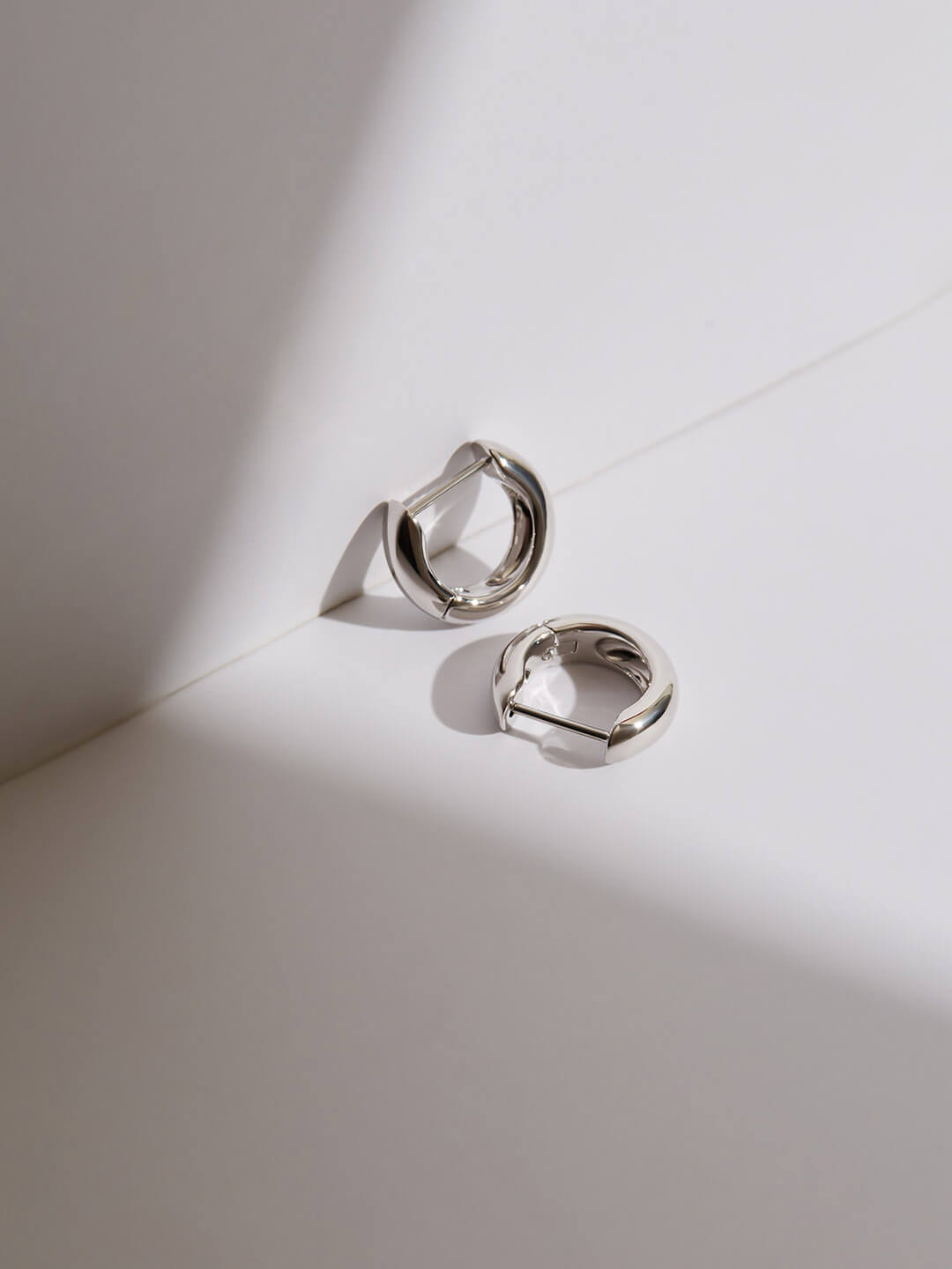 Ana Luisa Jewelry Earrings Hoop Earrings Bold Huggie Hoops Giulia Silver
