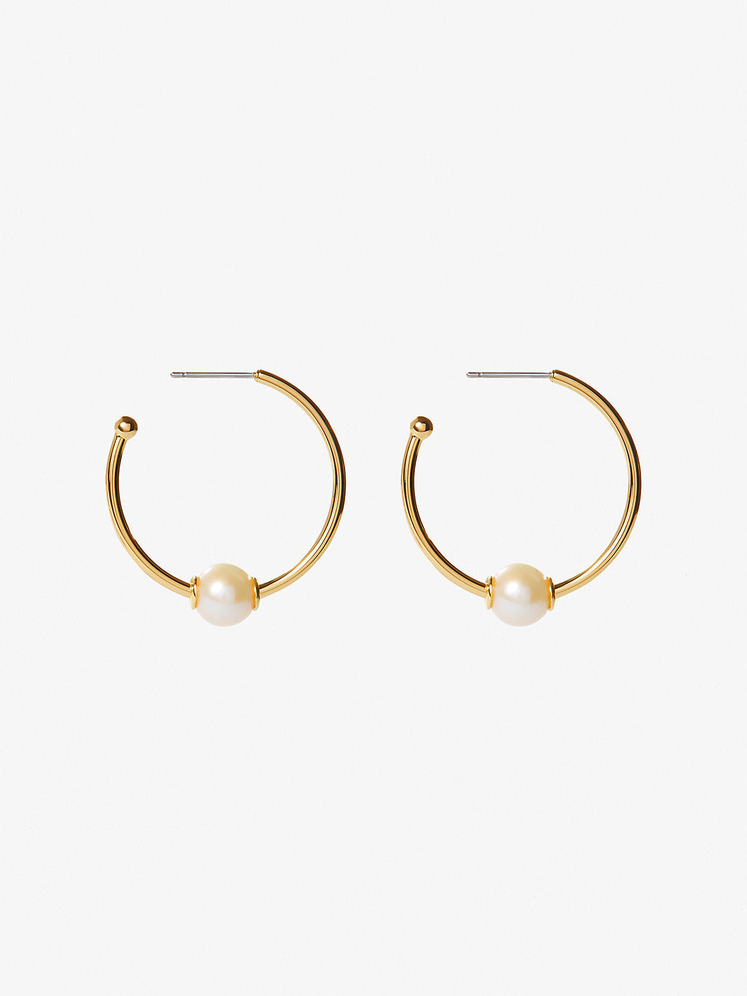 Ana Luisa Jewelry Earrings Hoop Earrings Endless Pearl Hoops Charis Gold