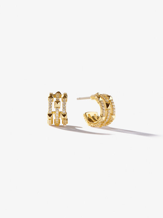 Ana Luisa Jewelry Earrings Hoop Earrings Rivet Hoop Earrings Catherine Silver