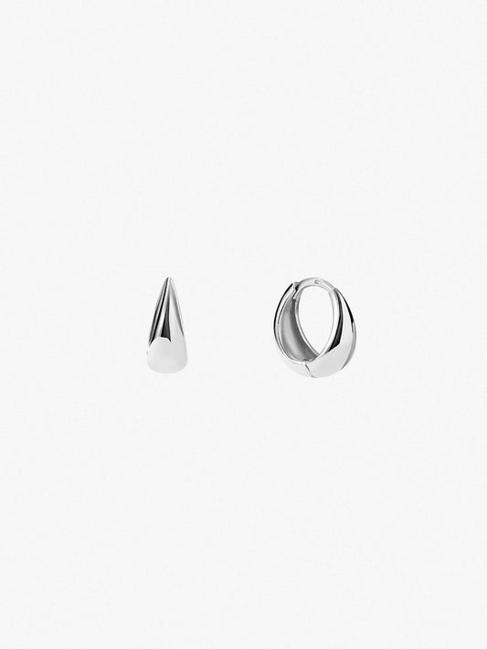 Ana Luisa Jewelry Earrings Huggie Bold Huggie Hoops Nate Silver Silver