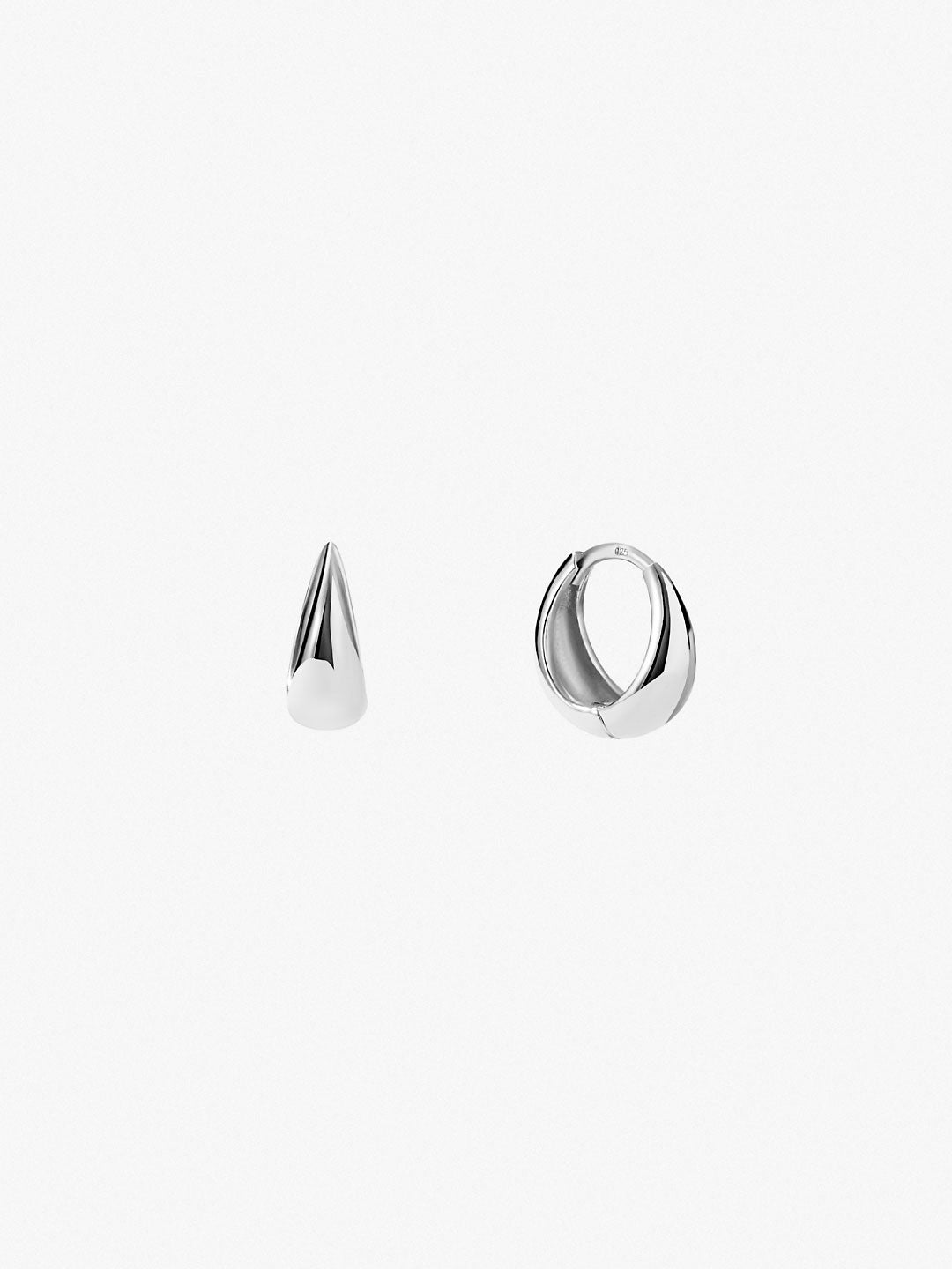 Ana Luisa Jewelry Earrings Huggie Bold Huggie Hoops Nate Silver Silver