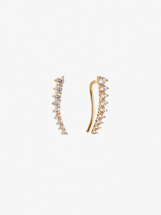 Ana Luisa Jewelry Earrings Huggie Ear Climber Earrings Mali Silver