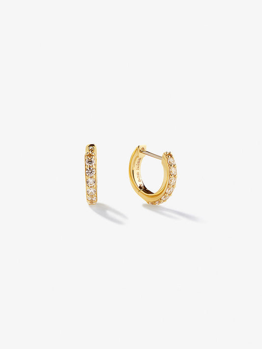 Ana Luisa Jewelry Earrings Huggie Earrings Huggie Hoop Earrings Suzanne Sterling Silver Gold