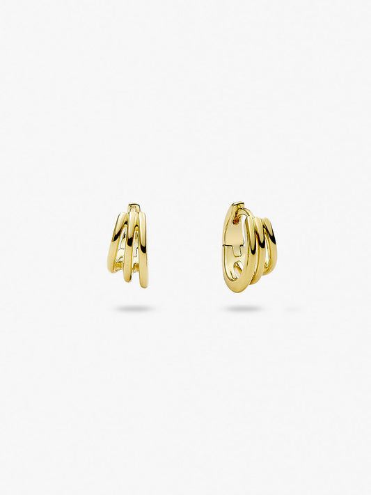 Ana Luisa Jewelry Earrings Huggie Gold Huggie Hoop Earrings Sabine Silver