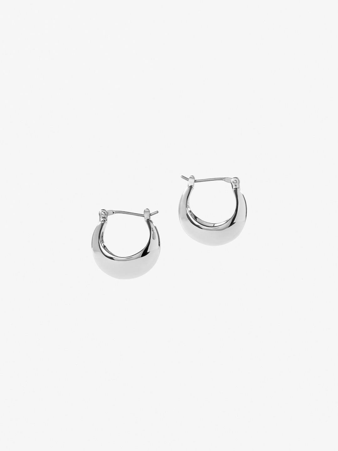 Ana Luisa Jewelry Earrings Medium Hoops Hoop Earrings Abby Silver Rhodium