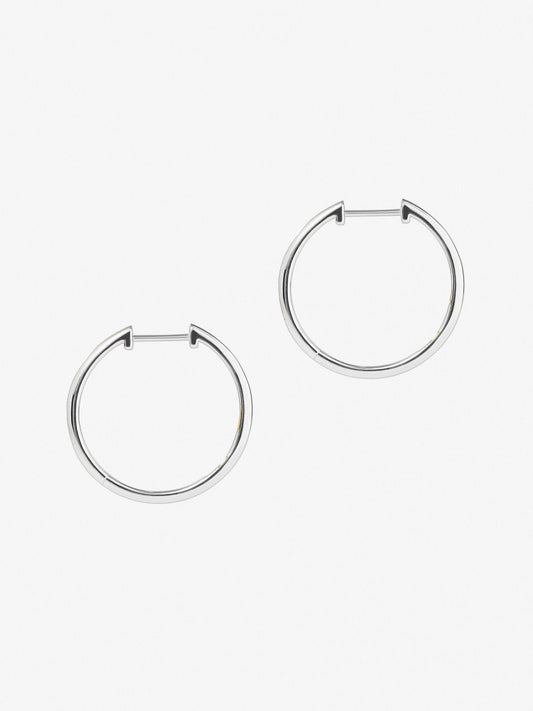 Ana Luisa Jewelry Earrings Medium Hoops Medium Slim Endless Hoops Lo Medium Silver Silver