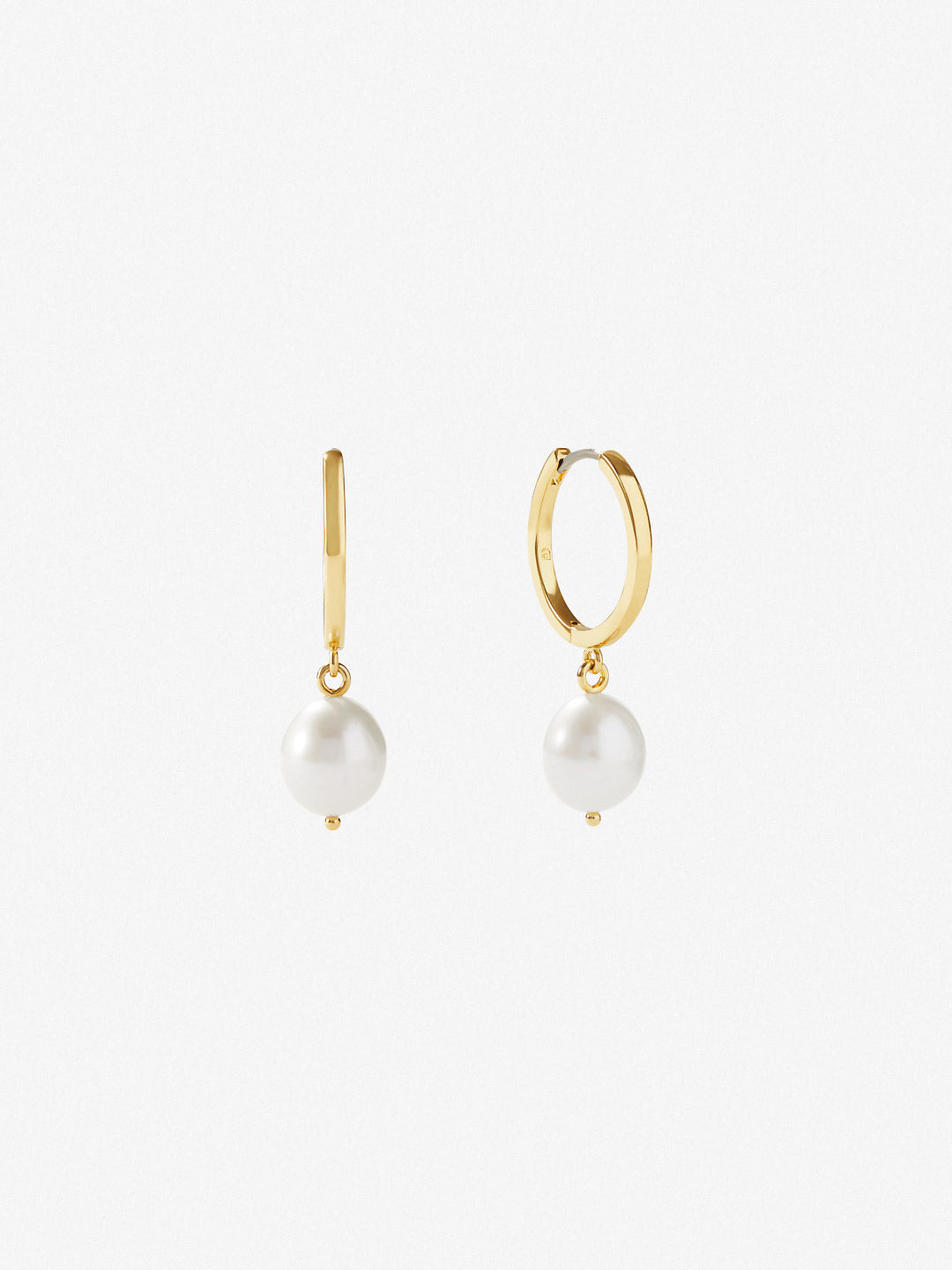 Ana Luisa Jewelry Earrings Medium Hoops Pearl Hoops Medium Frida Gold