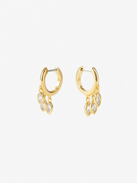 Ana Luisa Jewelry Earrings Small Hoops Charm Earrings Cali Silver