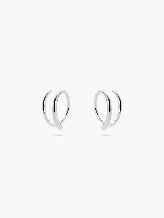 Ana Luisa Jewelry Earrings Small Hoops Double Hoop Earrings Harley Silver Silver