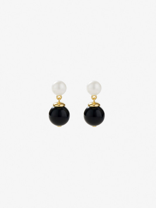 Ana Luisa Jewelry Earrings Stud Pearl Drop Earrings Milan Black Gold