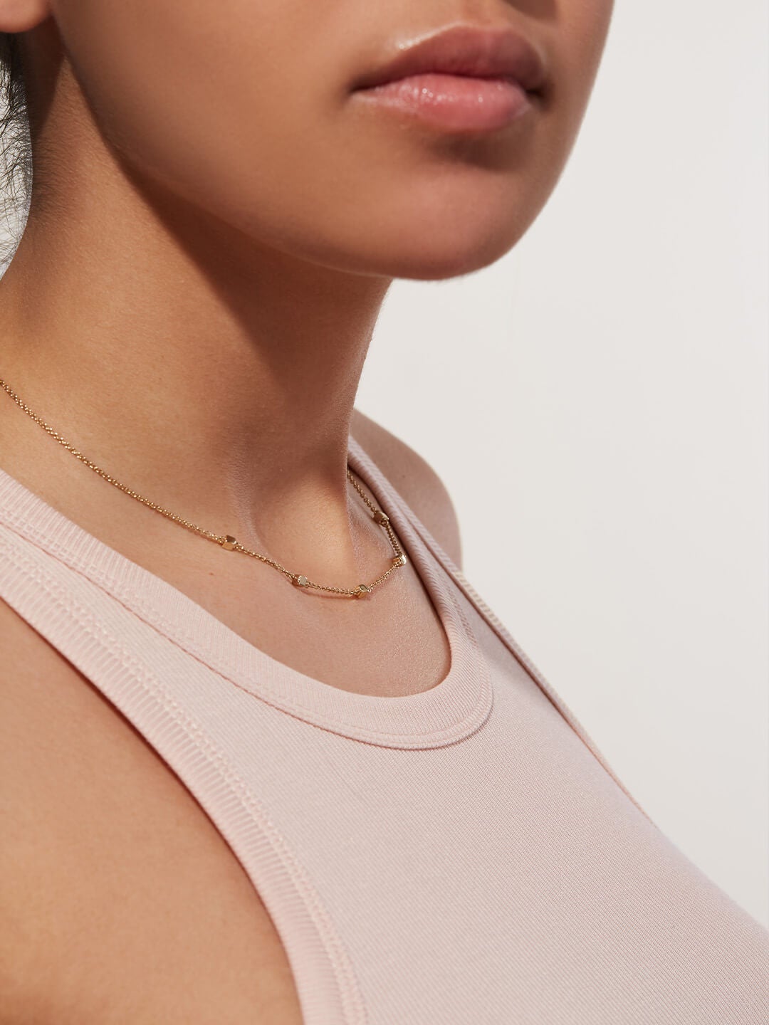 Ana Luisa Jewelry Necklace Chain Necklace Multi Cube Necklace Rowena Cube Gold