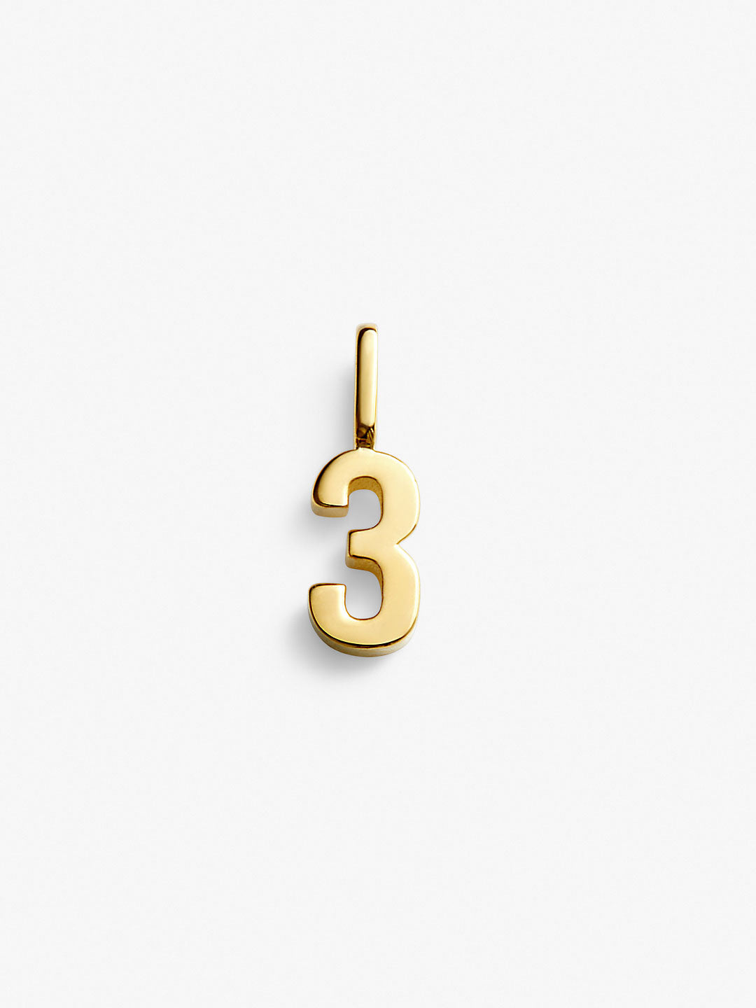 Ana Luisa Jewelry Necklace Charm Number Charm Number 3 Charm Silver