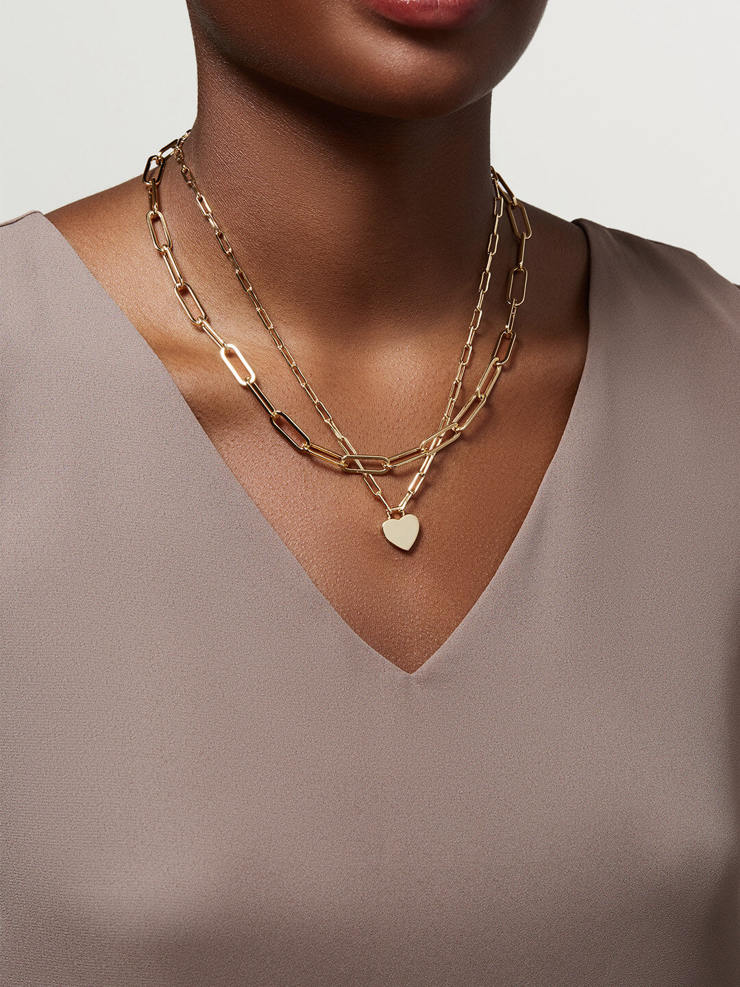 Ana Luisa Jewelry Necklace Layered Necklace Heart Necklace Set  Summer Gold