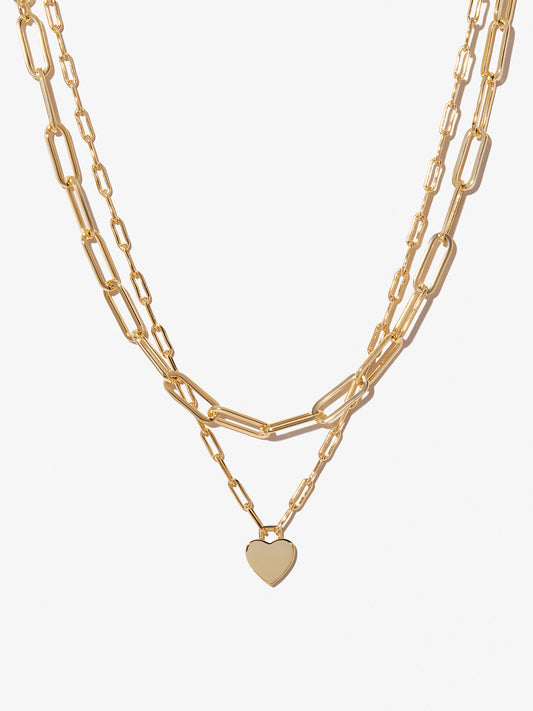 Ana Luisa Jewelry Necklace Layered Necklace Heart Necklace Set  Summer Gold