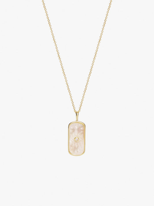 Ana Luisa Jewelry Necklace Pendant Necklace Engraved Pearl Necklace Fortuna Gold
