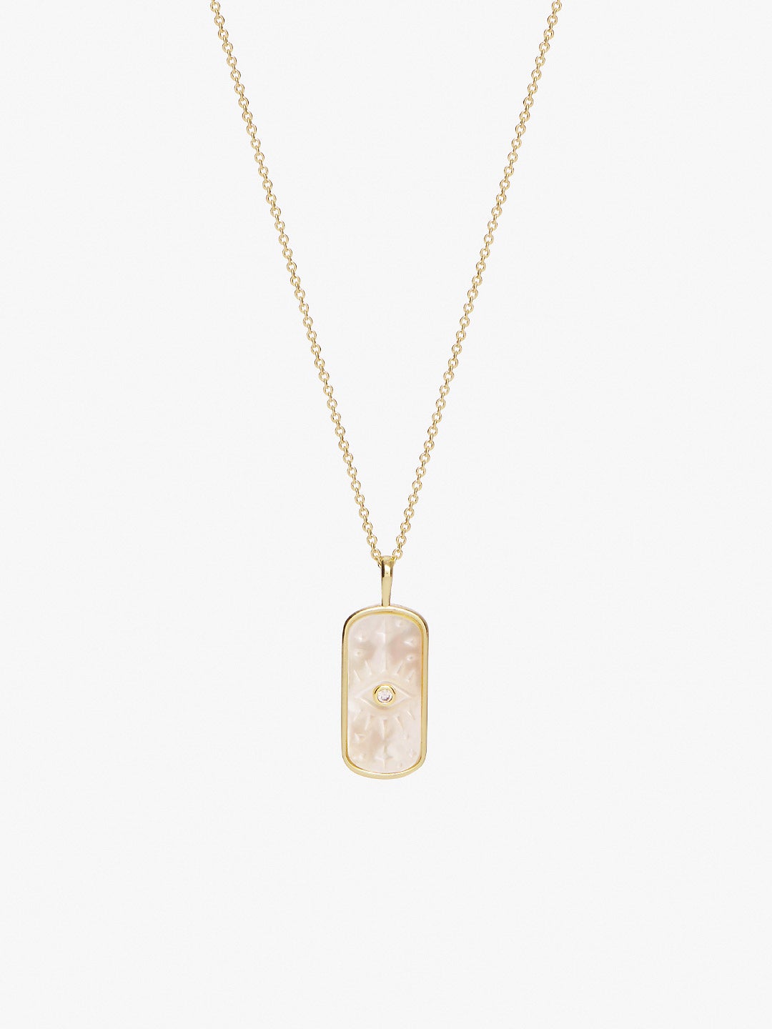 Ana Luisa Jewelry Necklace Pendant Necklace Engraved Pearl Necklace Fortuna Gold