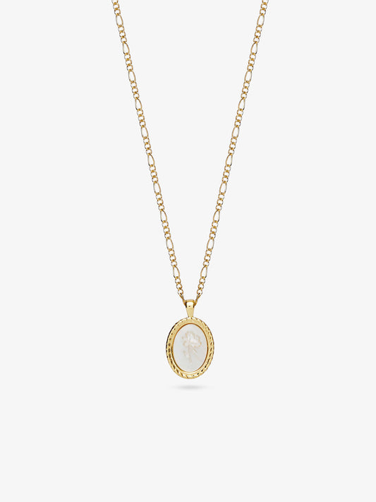 Ana Luisa Jewelry Necklace Pendant Necklace Rose Engraved Necklace Hannah Gold