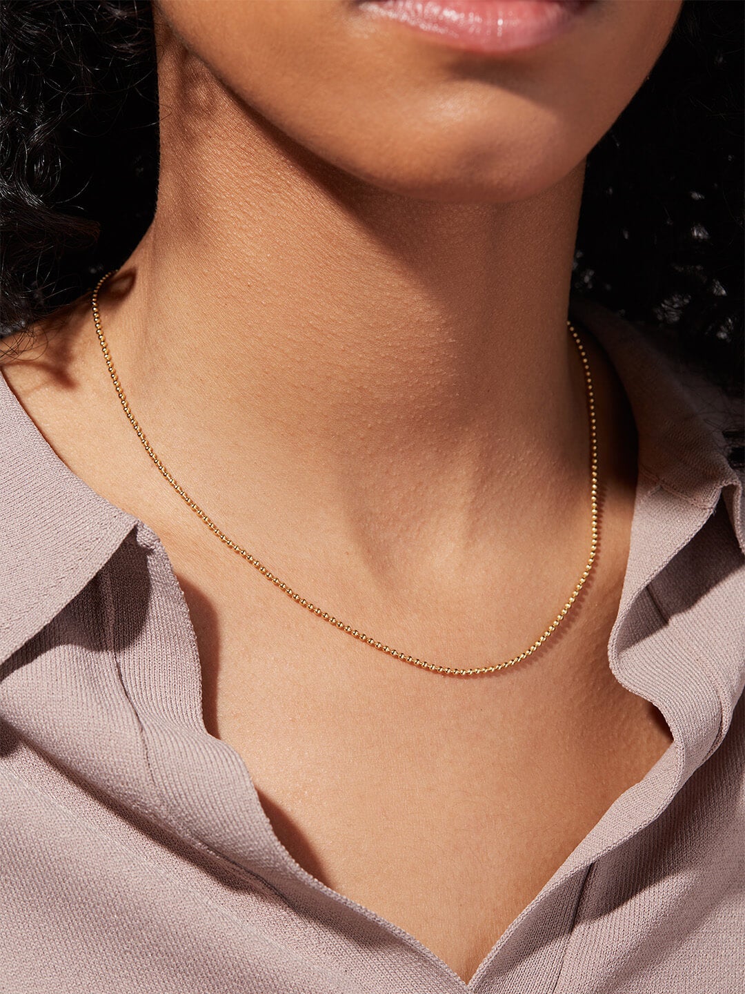 Ana Luisa Jewelry Necklaces Chain Necklace Ball Chain Necklace Alice Slim Silver