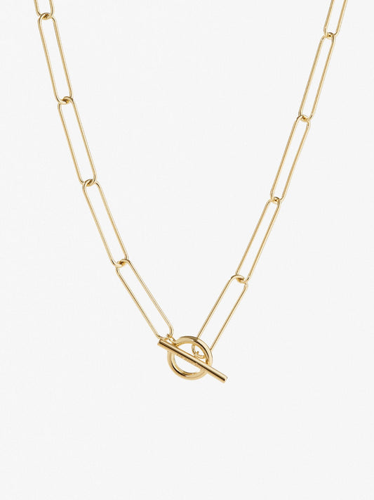 Ana Luisa Jewelry Necklaces Layered Necklace Paper Clip Chain Necklace Alyssa Sterling Silver Gold