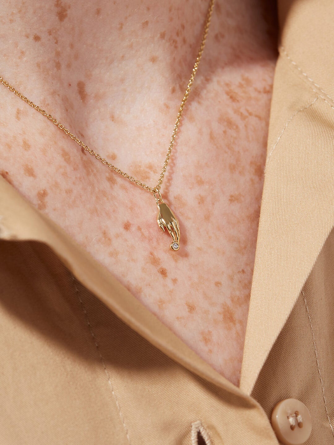 Ana Luisa Jewelry Necklaces Pendant Necklace Hand Necklace Noelle Gold
