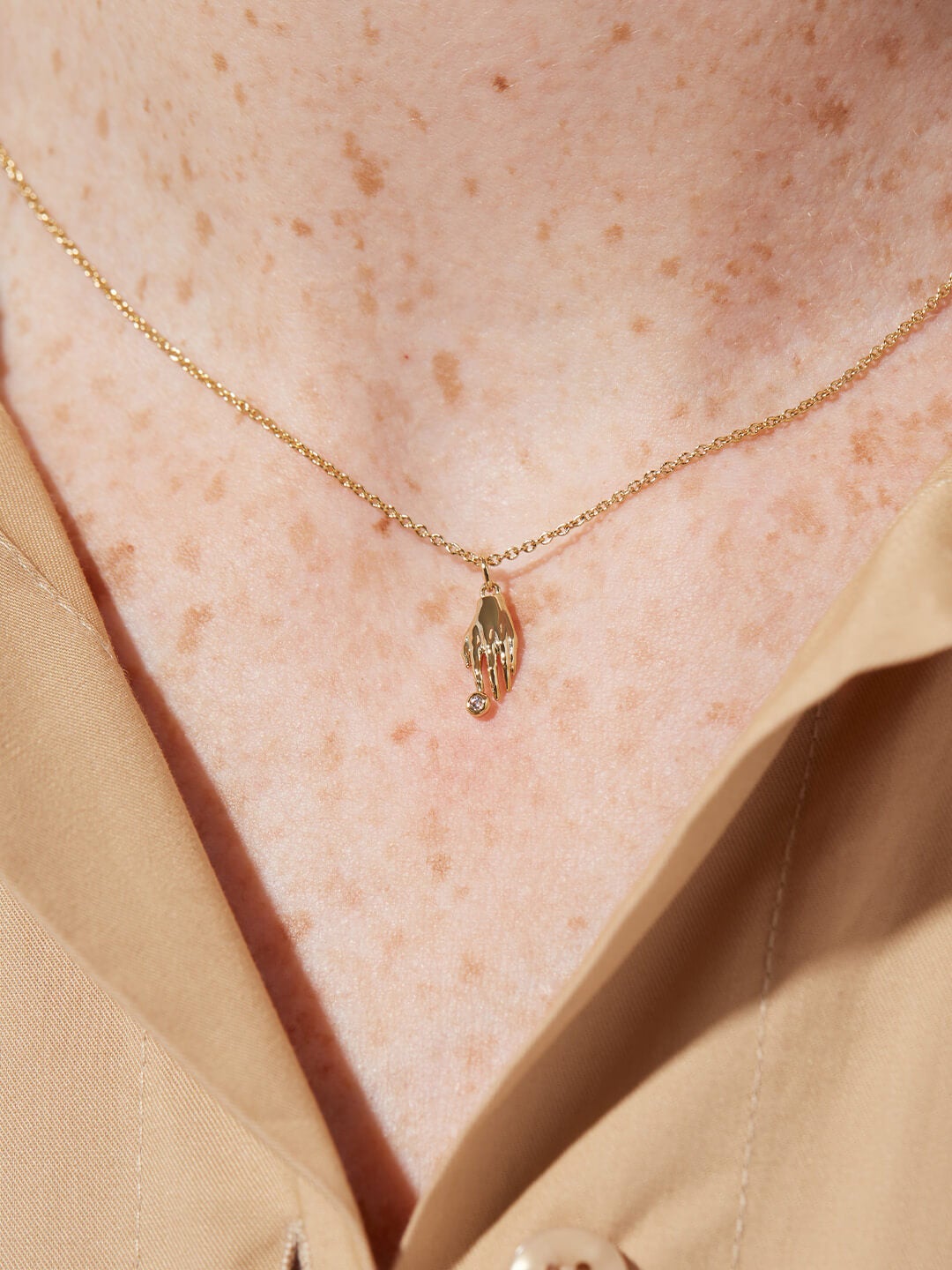 Ana Luisa Jewelry Necklaces Pendant Necklace Hand Necklace Noelle Gold