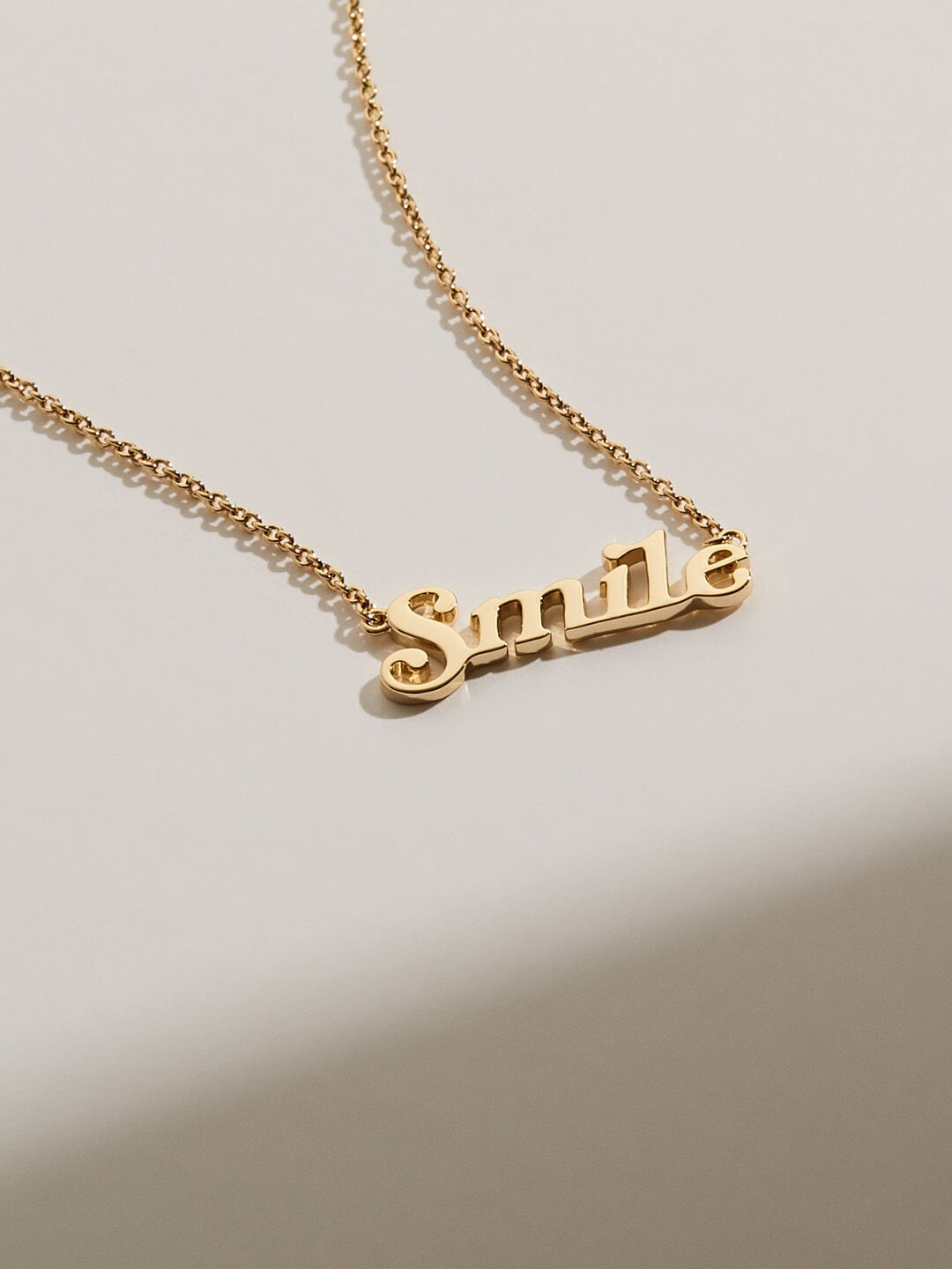 Ana Luisa Jewelry Necklaces Pendant Necklace Nameplate Necklace Smile Gold