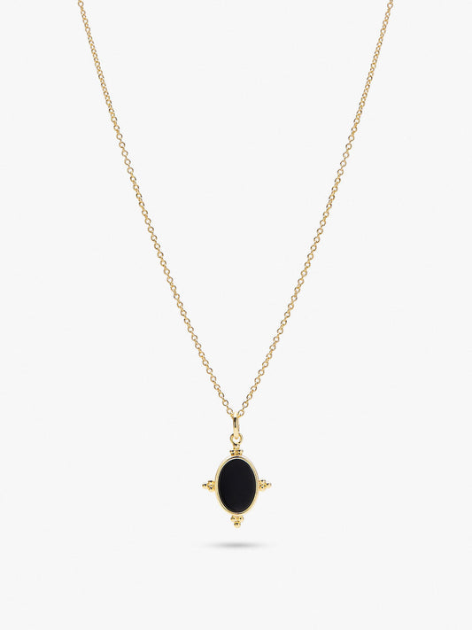 Ana Luisa Jewelry Necklaces Pendants Black Onyx Necklace Emerson Gold