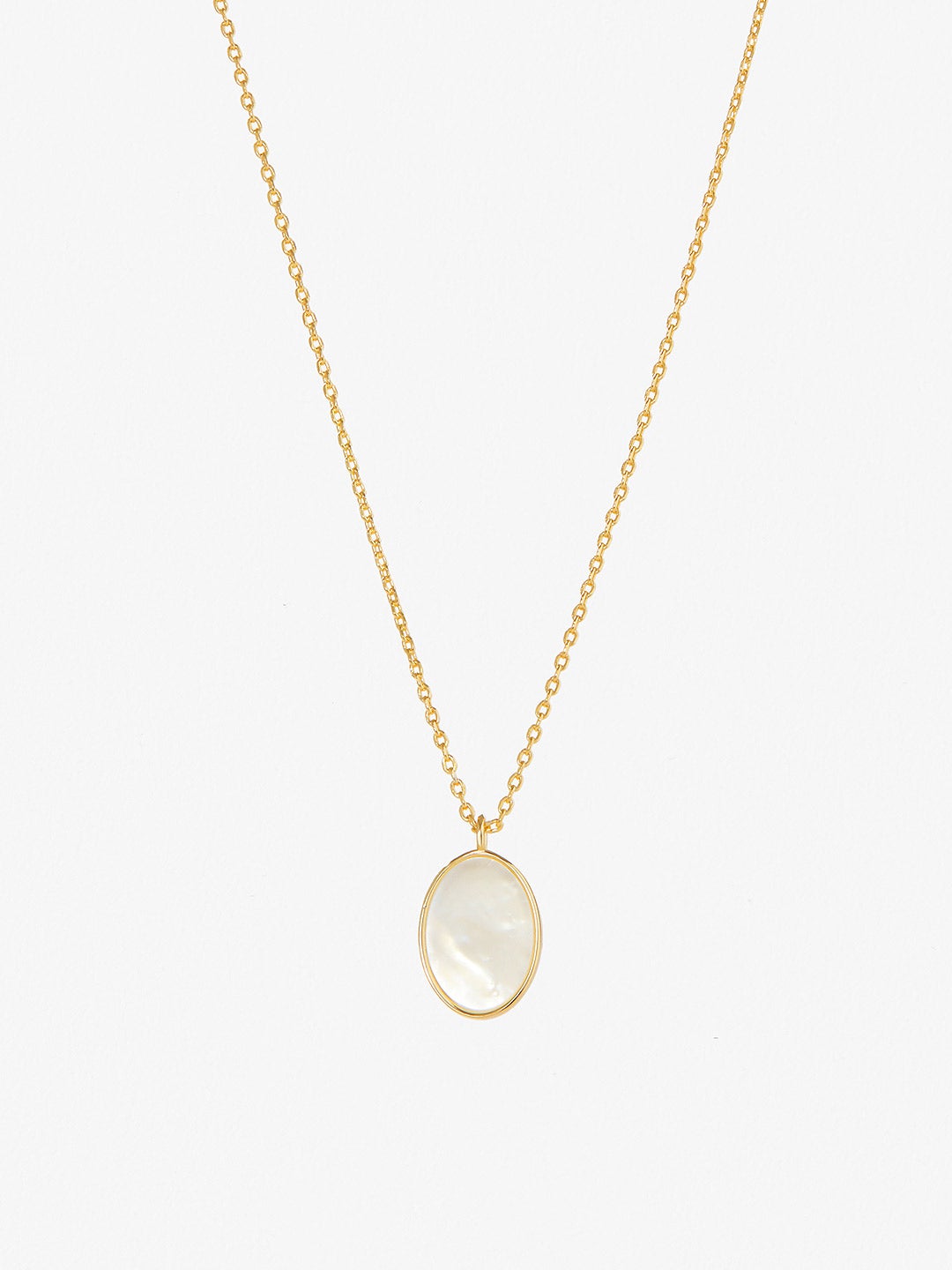 Ana Luisa Jewelry Necklaces Pendants Mother Of Pearl Necklace Vinta Oval Silver