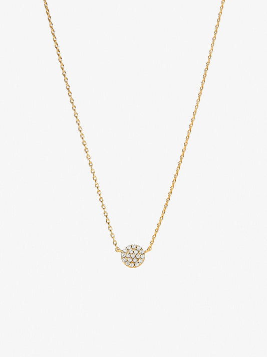 Pavé Disc Necklace - Jordan