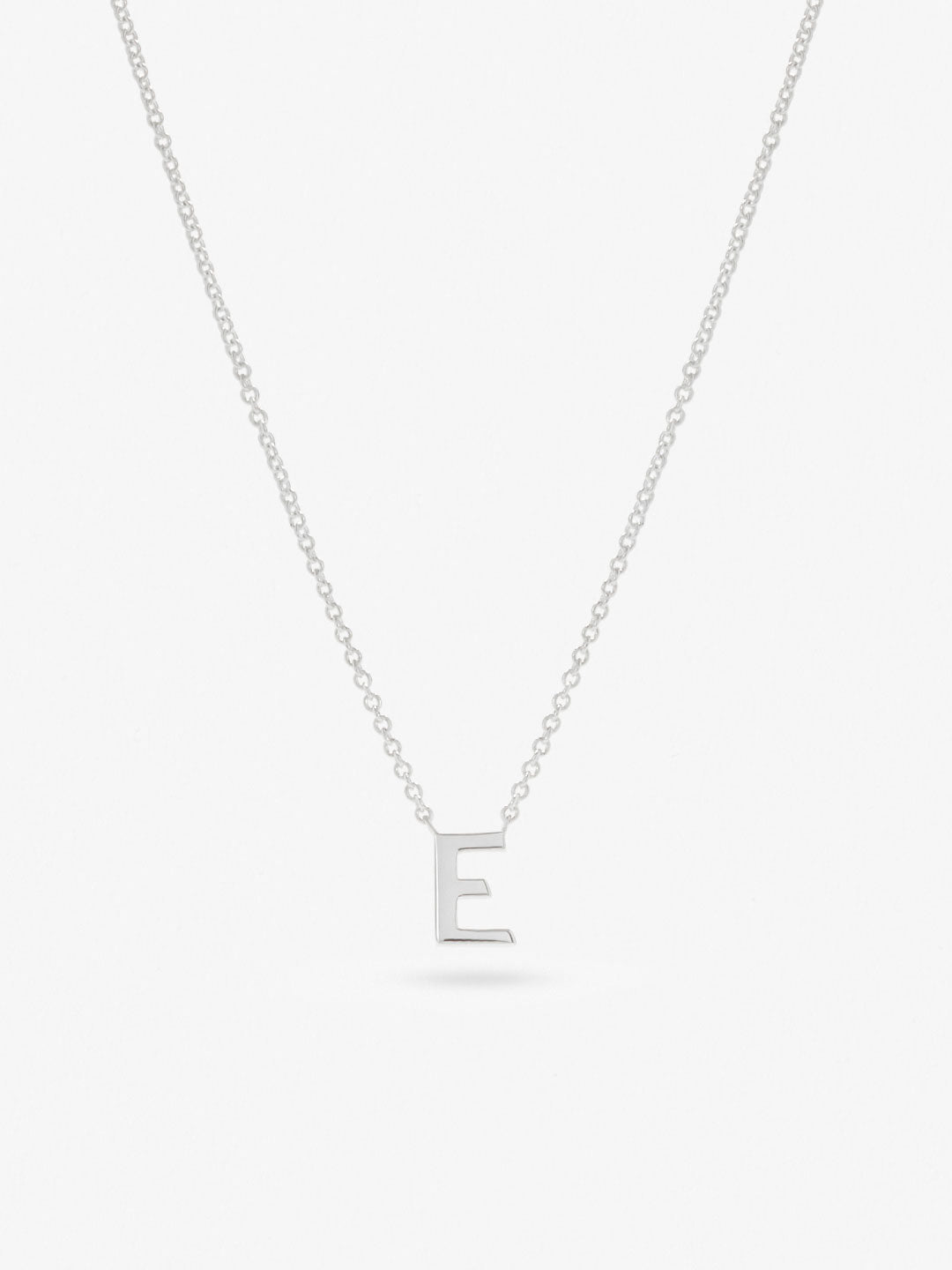 Ana Luisa Jewelry Necklaces Pendants Silver Initial Necklace Letter E Silver
