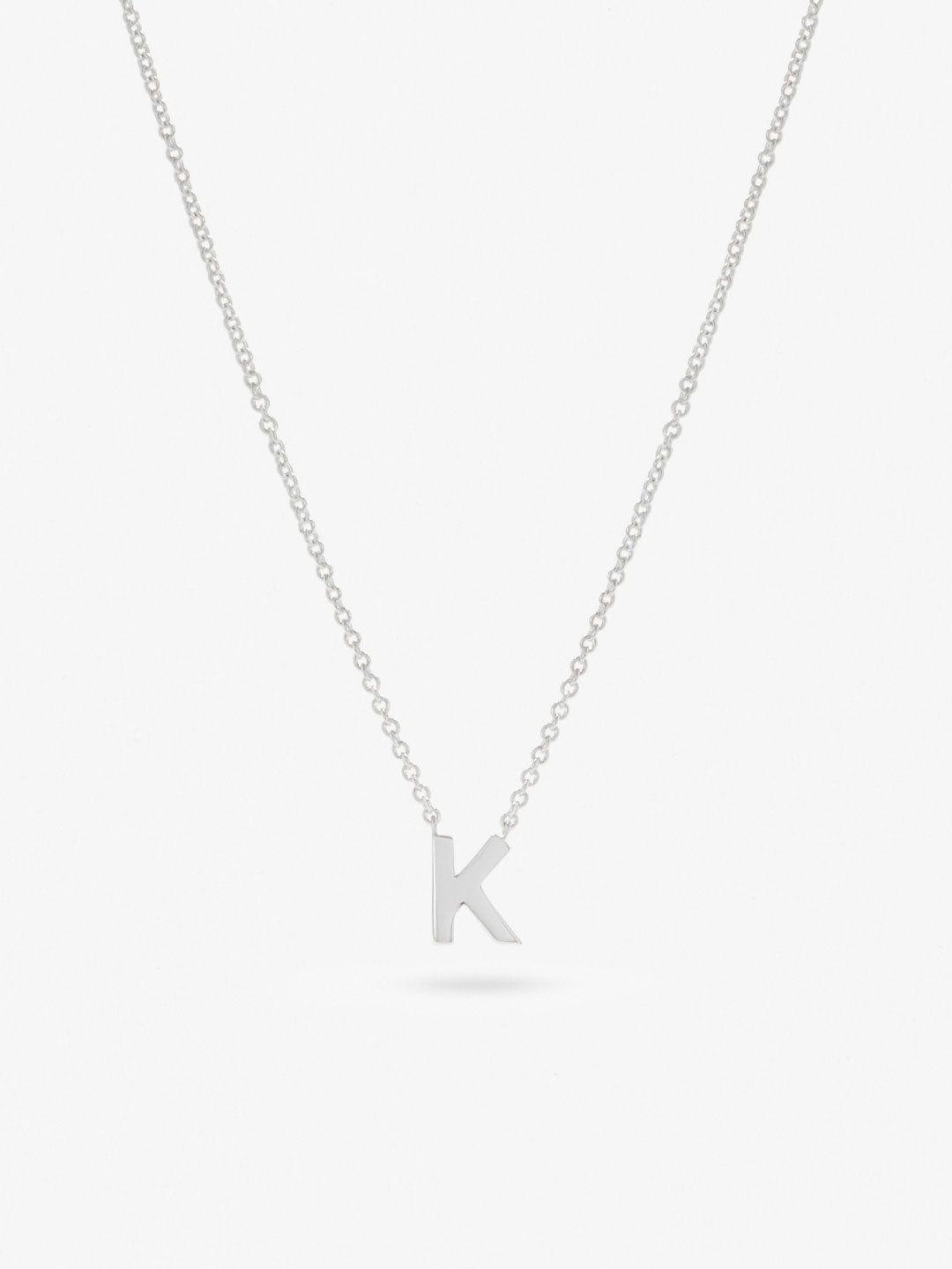 Ana Luisa Jewelry Necklaces Pendants Silver Initial Necklace Letter K Silver