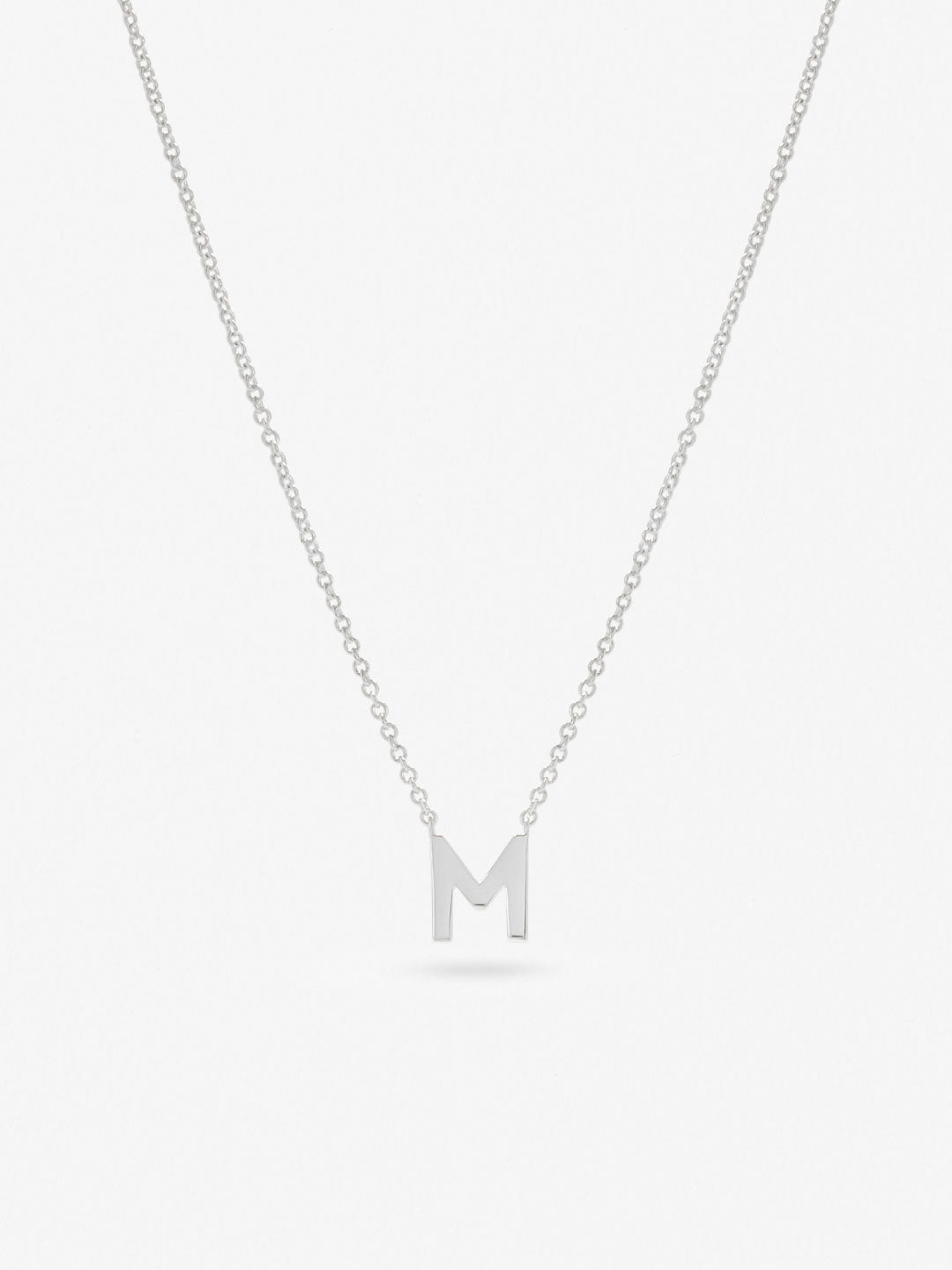 Ana Luisa Jewelry Necklaces Pendants Silver Initial Necklace Letter M Silver