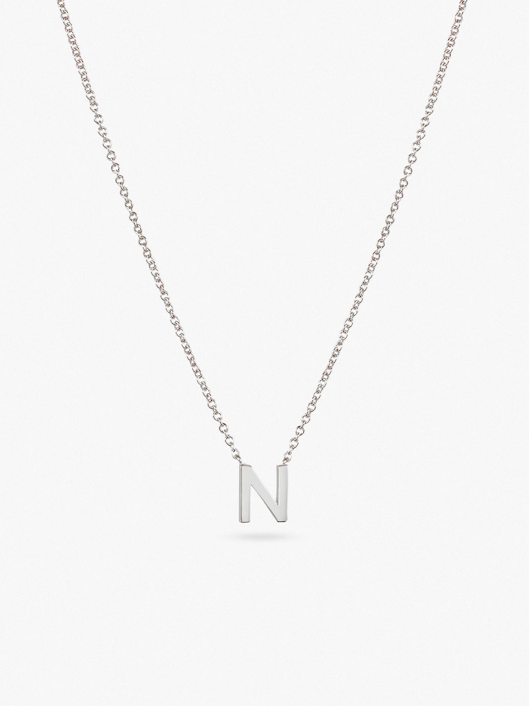 Ana Luisa Jewelry Necklaces Pendants Silver Initial Necklace Letter N Silver