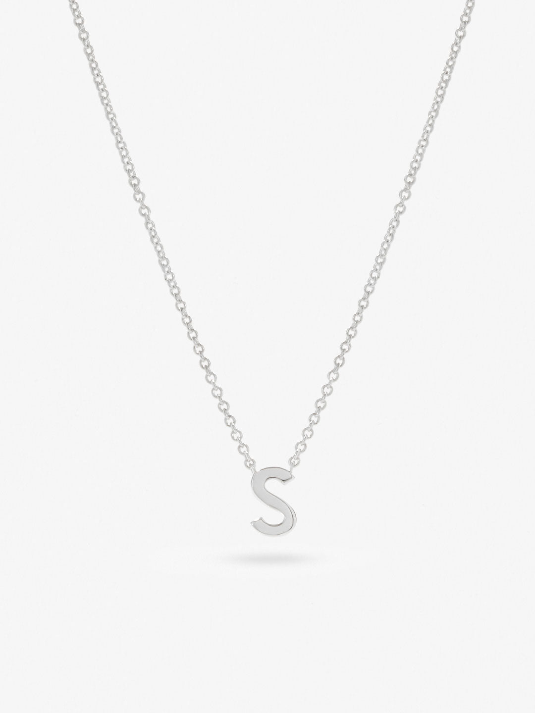 Ana Luisa Jewelry Necklaces Pendants Silver Initial Necklace Letter S Silver