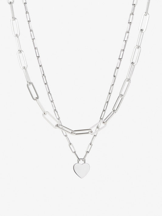 Ana Luisa Jewelry Necklaces Sets Heart Necklace Set Summer Silver Rhodium