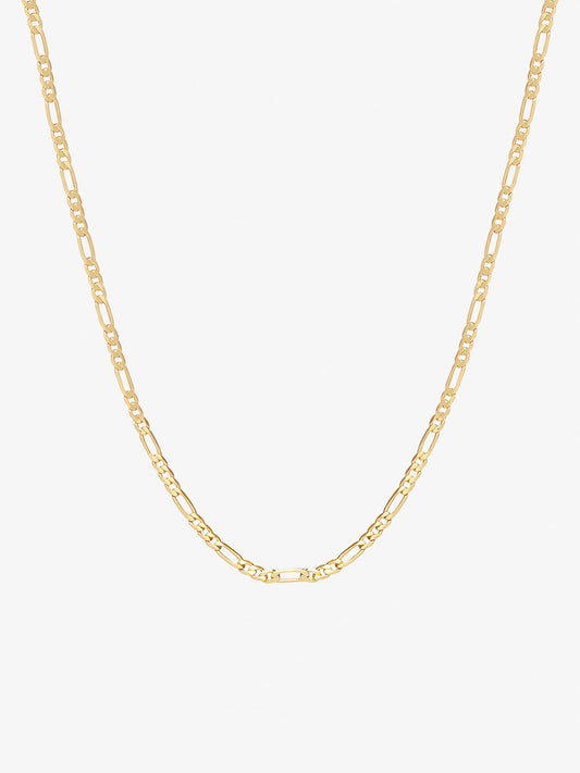 Ana Luisa Jewelry Necklace Chain Necklaces Figaro Chain Necklace Leo Regular Short Gold
