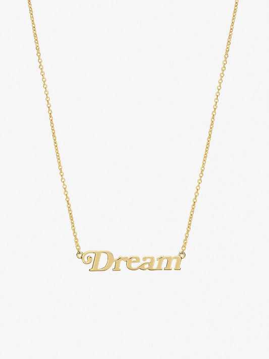 Ana Luisa Jewelry Necklaces Pendant Necklace Nameplate Necklace Dream Gold