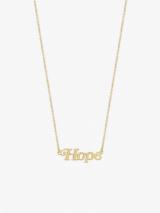 Ana Luisa Jewelry Necklaces Pendant Necklace Nameplate Necklace Hope Gold