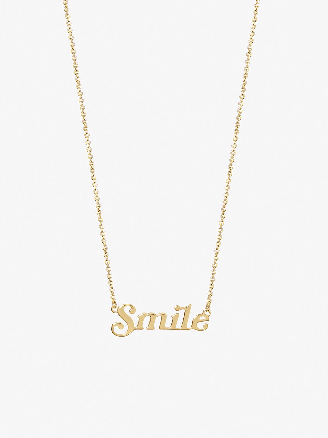 Ana Luisa Jewelry Necklaces Pendant Necklace Nameplate Necklace Smile Gold