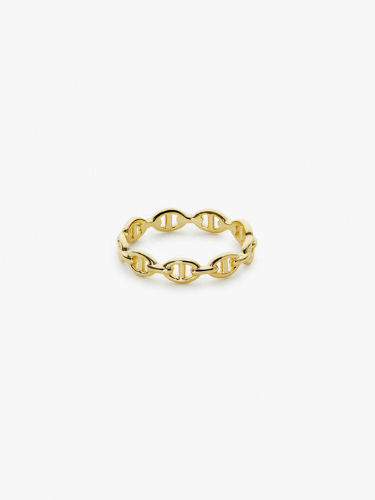 Ana Luisa Jewelry Rings Medium Bands Anchor Chain Ring Iver Gold