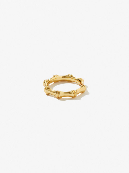 Ana Luisa Jewelry Rings Medium Bands Bamboo Ring Viaje Gold