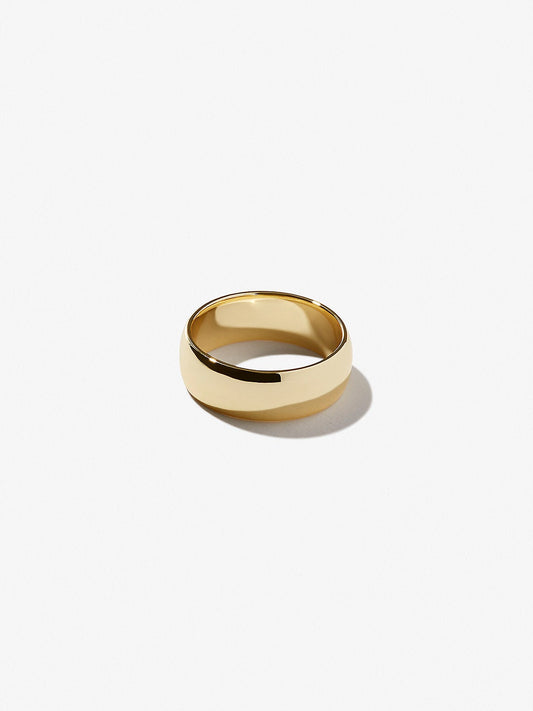 Ana Luisa Jewelry Rings Band Ring Medium Cigar Band Wiley Gold
